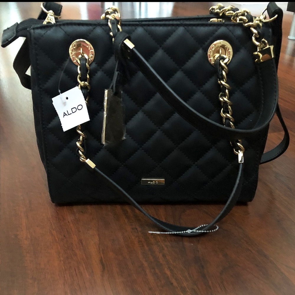 Quilted Leather Aldo Handbag
